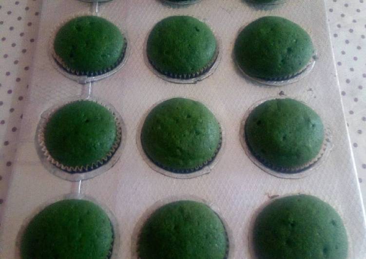 Mint green cupcake