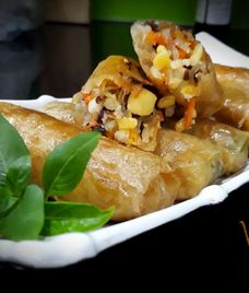 chả giò nhân trái cây chay