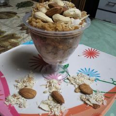 A picture of Jaggery poha cup.