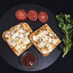 Tandoori Paneer Open Sandwich A picture of Tandoori Paneer Open Sandwich.