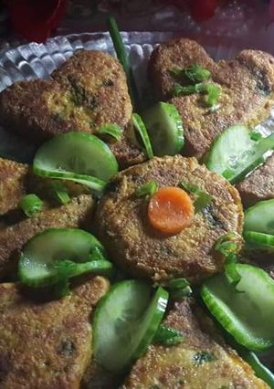 A picture of Chicken Shami kabab 😋.