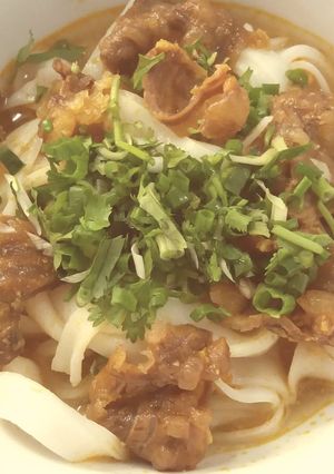 Hình của món Mì quảng thịt bò.