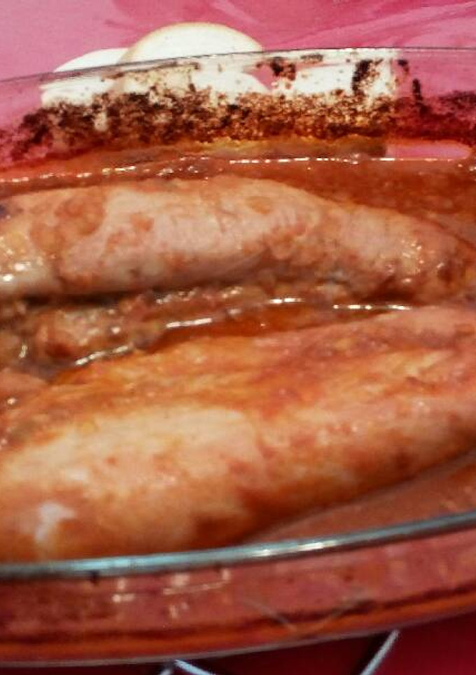 Una foto de Solomillo de cerdo con salsa barbacoa