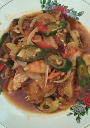 Foto resep Ikan kakap asam manis(hot)