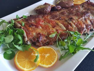 Entrecosto assado no forno com Batata-doce