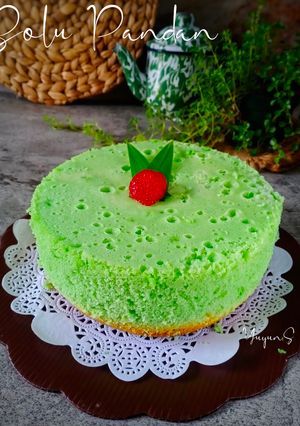 Foto resep Bolu pandan lembut (rice cooker & takaran sendok)
