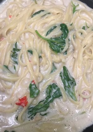 Foto resep Spinach Vegan Carbonara