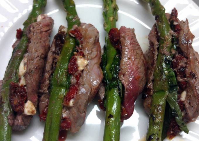 Grilled Beef Asparagus Rolls