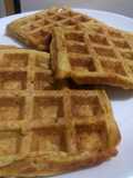 Waffles salados de zanahoria