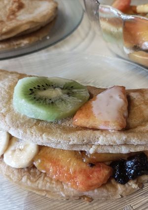 Una foto de Crepes de harina de avena