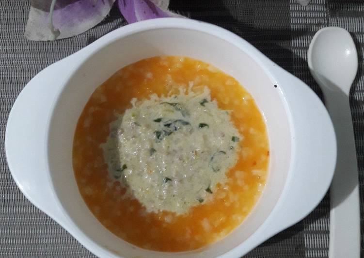 Resep Mpasi 9 bulan (nasi wortel cheesy chicken) Anti Gagal