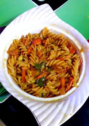 A picture of Vegetable pasta.