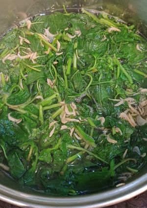 Hình của món Rau tầm bóp nấu tép khô.