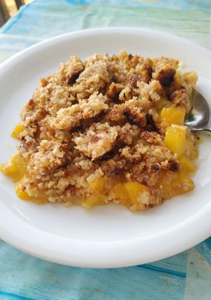 Φωτογραφία της συνταγής Crumble ροδάκινο