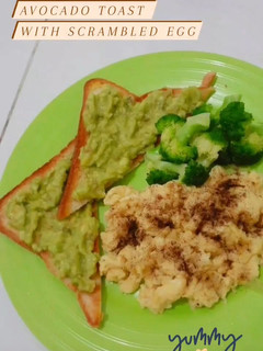 Foto resep Avocado Toast with Scrambled Egg
