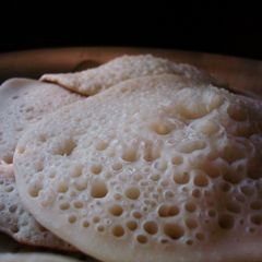 A picture of Motta Vellappam (Pancakes).