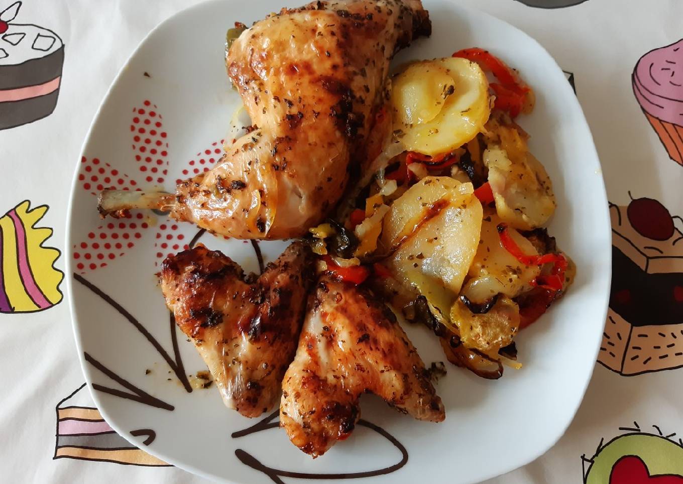 Pollo asado a la naranja y compañía