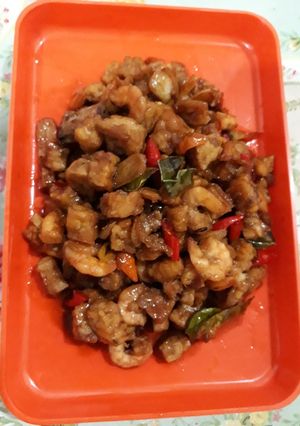Foto resep Tempe orek udang kecap