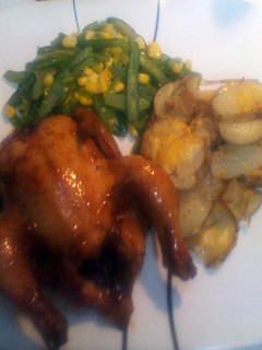 A picture of Oven Roasted Cornish Hens.