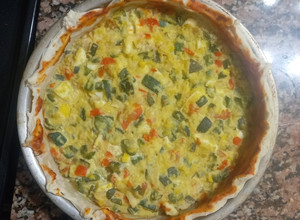 Una foto de Tarta de zapallito verde