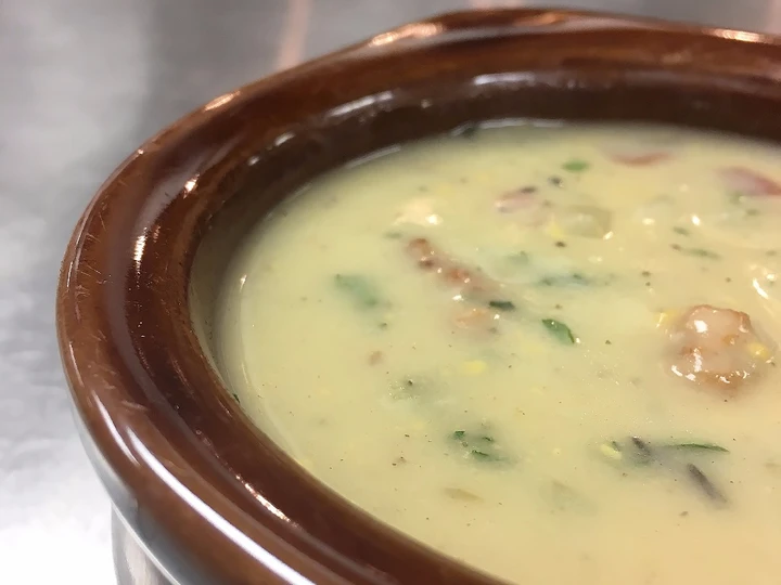 Easy Steps to Prepare Recipes Potato Bacon Cheddar Soup the Delicious Tasty.