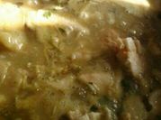 Una foto de pollo con setas