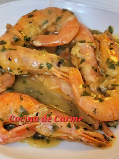 Una foto de Gambones en salsa de cava