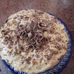 A picture of Coffee cake with dalgona cream.