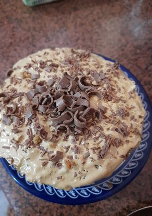 A picture of Coffee cake with dalgona cream.