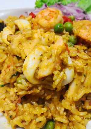 Una foto de Arroz con Mariscos