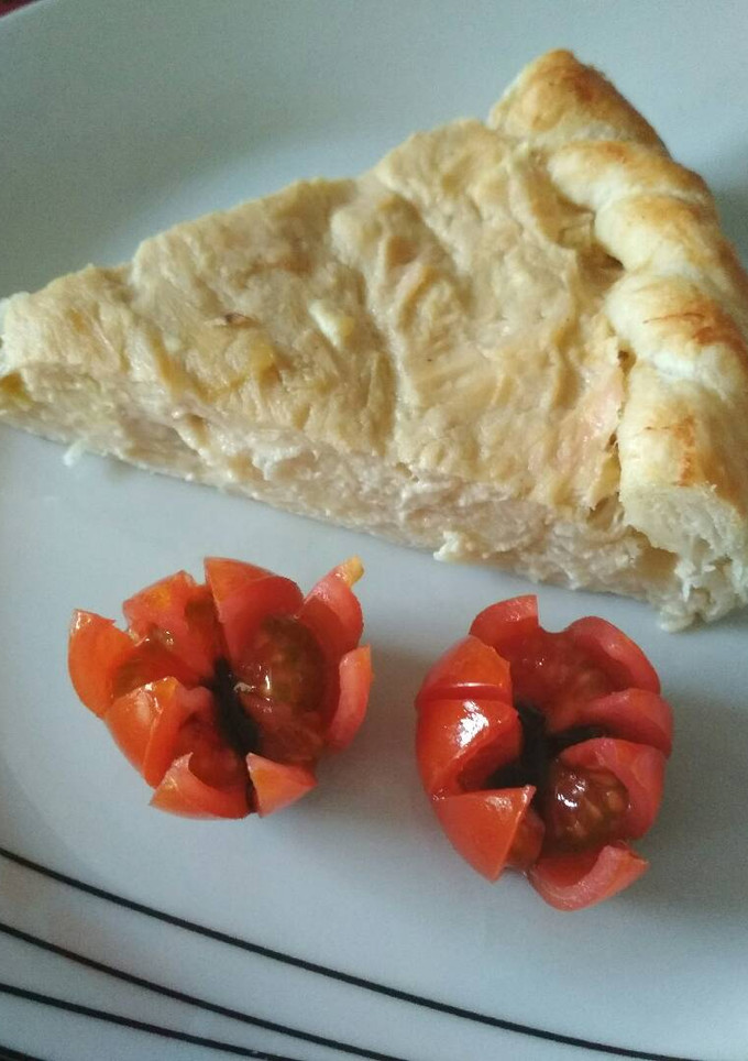 Una foto de Quiche de puerros