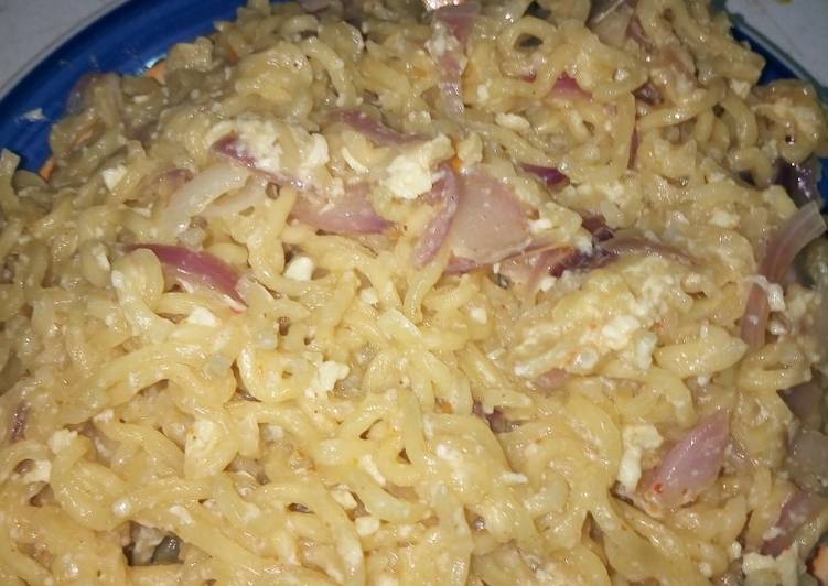 Steps to Make Awsome Buttered Scrambled Egg Indomie Cooking Basics for Newbies