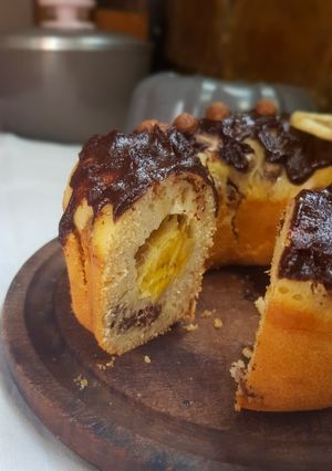 Una foto de Budín relleno