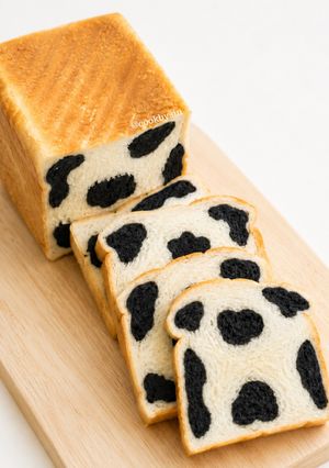Foto resep Roti Tawar Shokupan Ala Jepang Lembut Motif Sapi