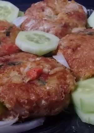 A picture of Pasta kabab.