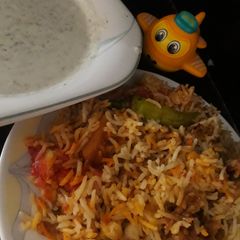 A picture of Sindhi biryani.