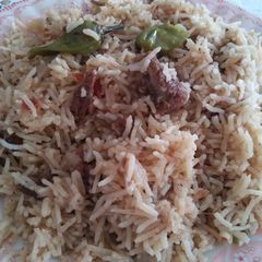 Yakhni pulao A picture of Yakhni pulao.
