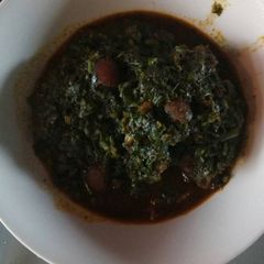 A picture of Afang Soup.