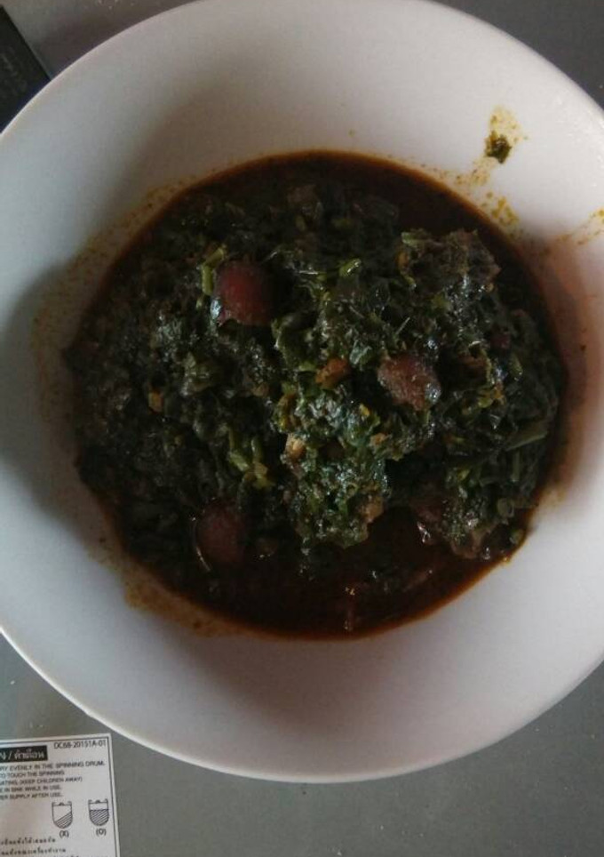 A picture of Afang Soup.