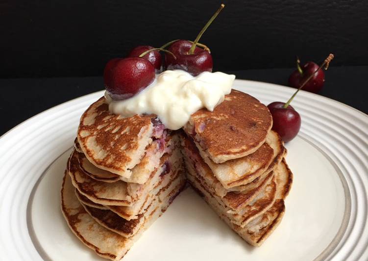 Healthy Cherry Yogurt Pancake