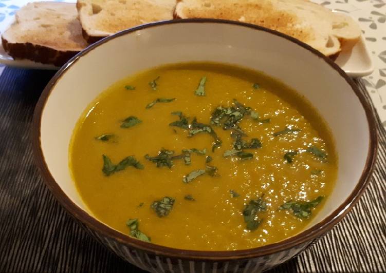 Crema de zanahoria y cilantro