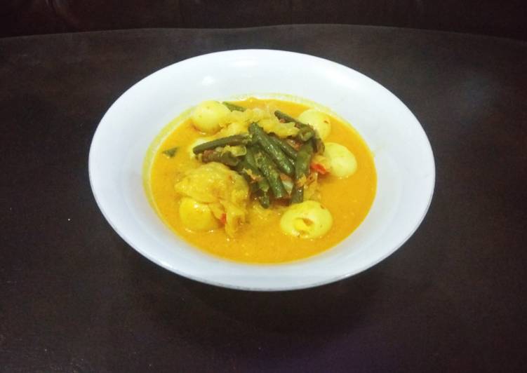 Gulai Kacang Panjang Telur Puyuh