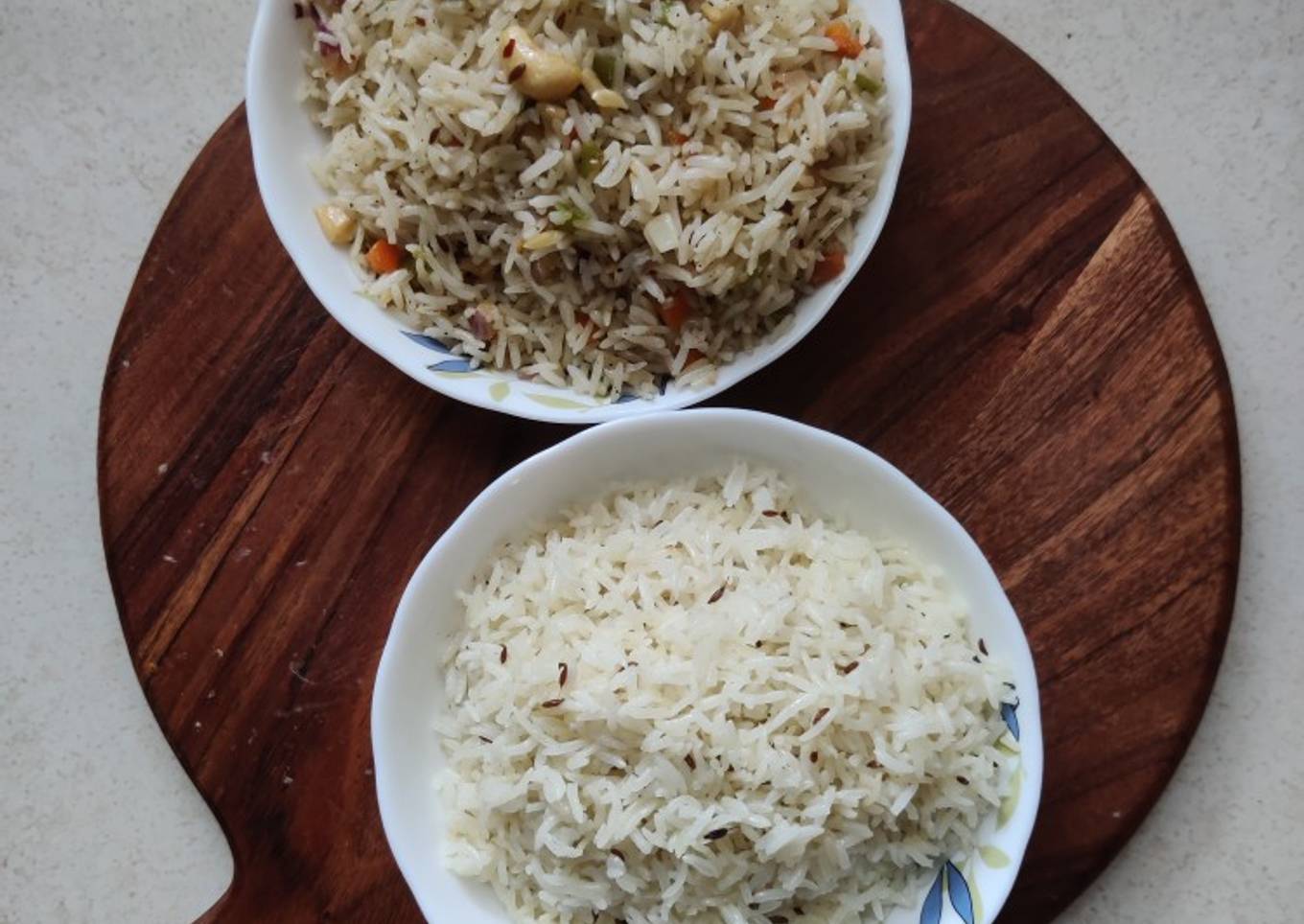 Veg fried rice and jeera rice