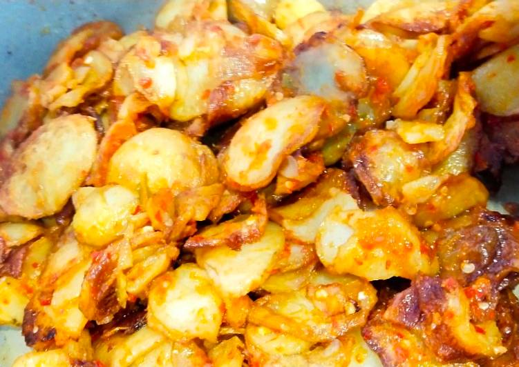 Resep Keripik Kentang Pedas, Lezat Sekali