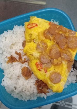 Foto resep Dadar telor sosis isi keju