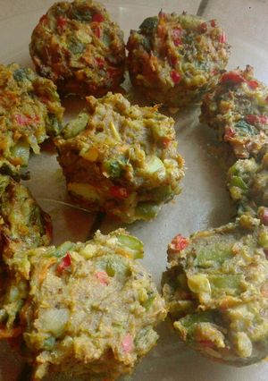 Una foto de Muffins de zapallo y brócoli