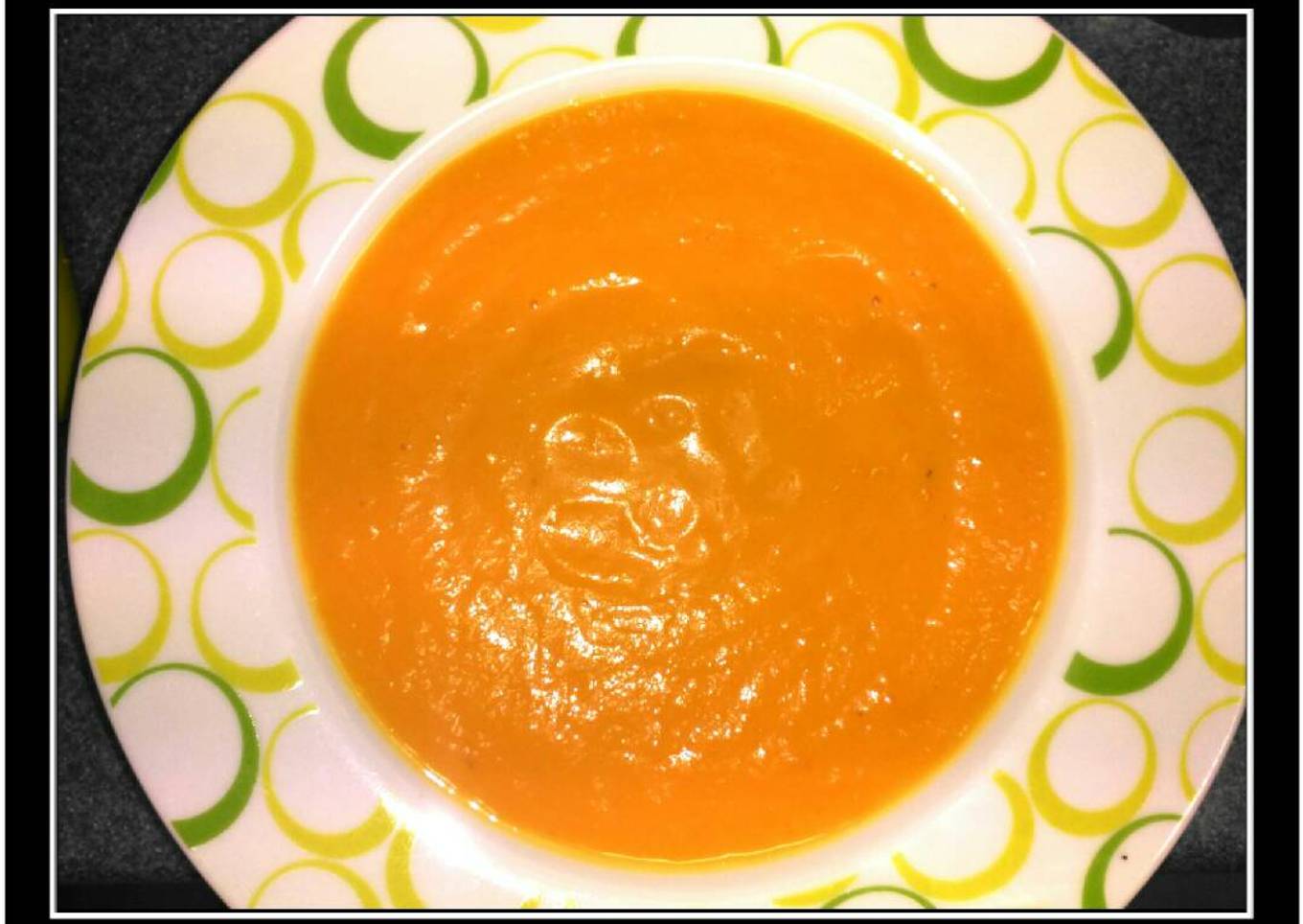 Crema de zanahoria, calabaza y batata