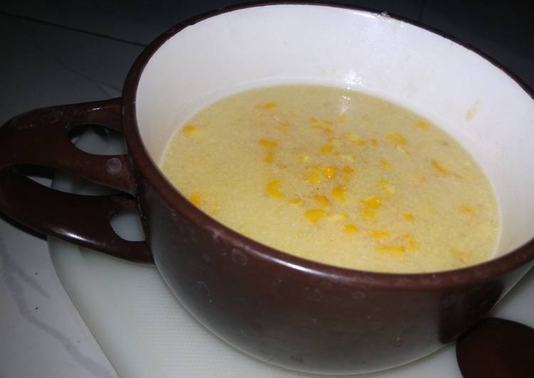 Resep Sup jagung seadanya yang enak dan Mudah Dibuat