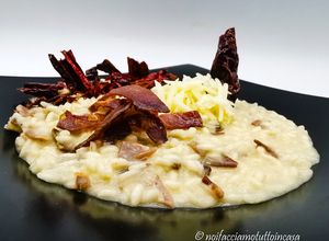 Foto di Risotto ai Peperoni Cruschi con Capocollo e Caciocavallo Podolic