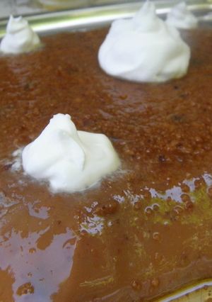 Una foto de Budín de bizcocho y flan